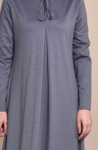 Gray Hijab Dress 0908-01
