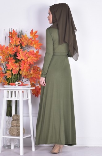 Khaki Hijab Dress 0751-01