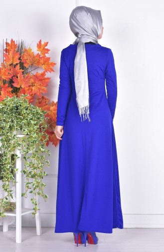 Saks-Blau Hijab Kleider 2014-01