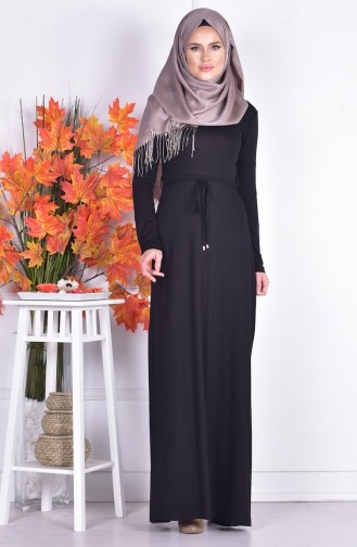 Black Hijab Dress 0751A-01