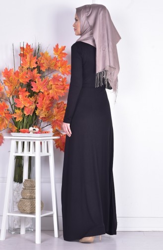 Black Hijab Dress 0751A-01