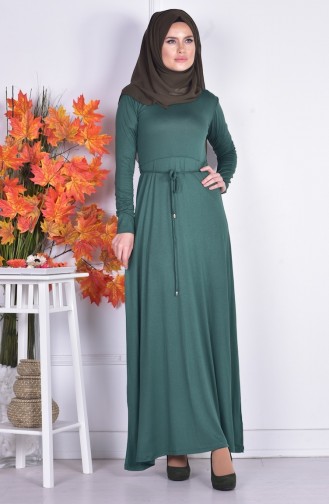 فستان أخضر حشيشي 0751-02