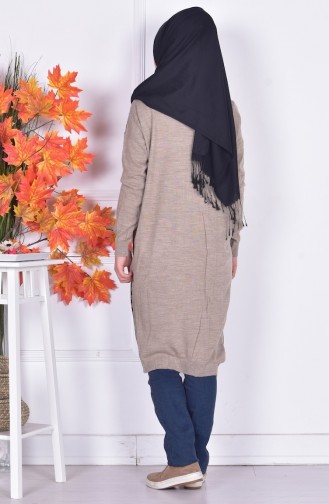 Kareli Triko Hırka 3009-02 Vizon