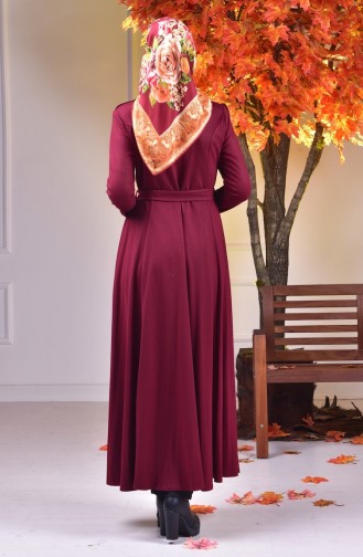 Claret red Abaya 0485-01