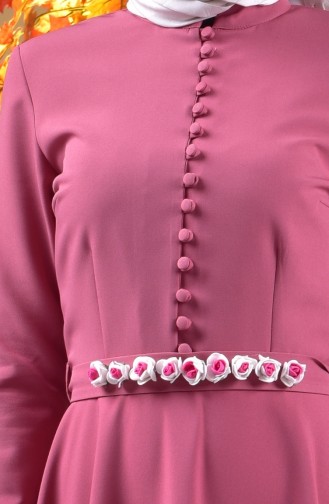 Robe Hijab Rose Pâle 4064-07