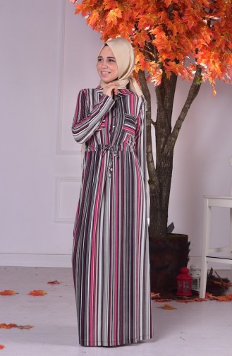 Gray Hijab Dress 4042-01