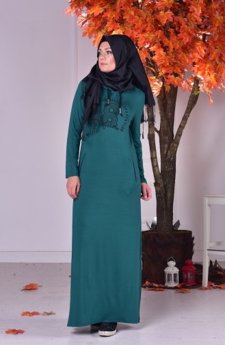Green Hijab Dress 0902-01