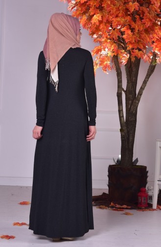 Black Hijab Dress 3062A-04