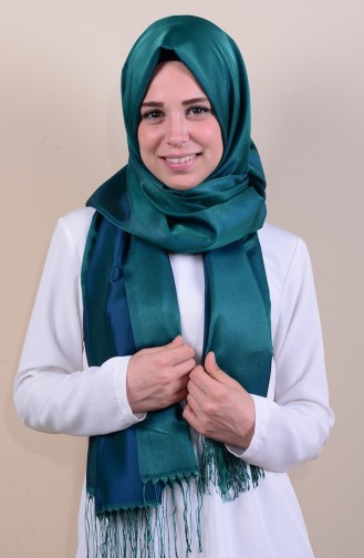 Tafta Şal 19001-37 Zümrüt Yeşil Mavi