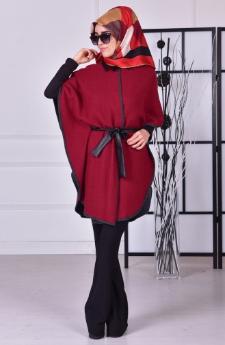 Claret Red Poncho 160506-01