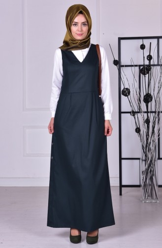 Smaragdgrün Hijab Kleider 2516-09