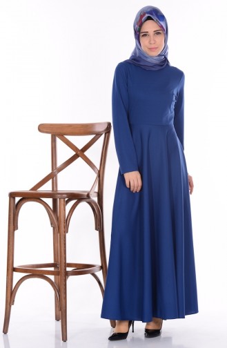 Indigo Hijab Dress 2096-03