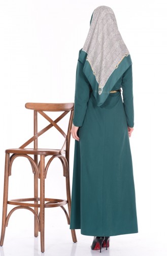 Emerald Green Hijab Dress 2222-08