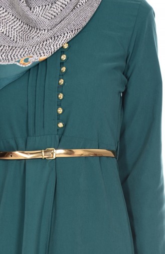 Smaragdgrün Hijab Kleider 2222-08