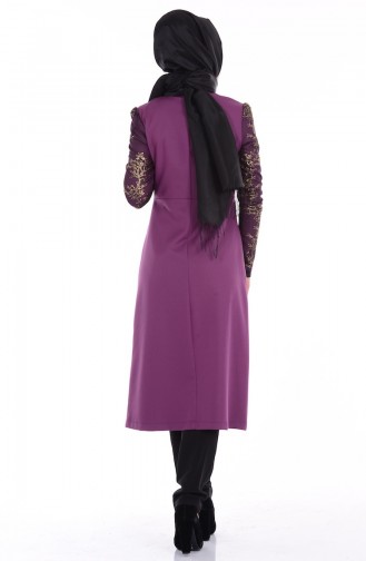 Purple İslamitische Avondjurk 1074-01
