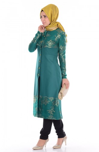 Habillé Hijab Vert emeraude 1074-02