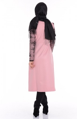 Powder Hijab Evening Dress 1074-05