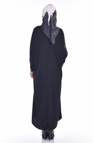 Black Hijab Dress 6818-06