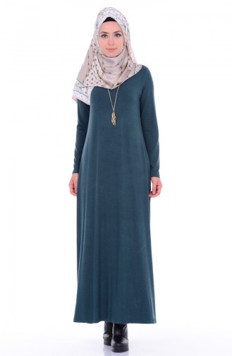 Green Hijab Dress 4661-01