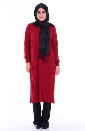 iLMEK Knitwear Long Sweater 3816-01 Claret Red 3816-01