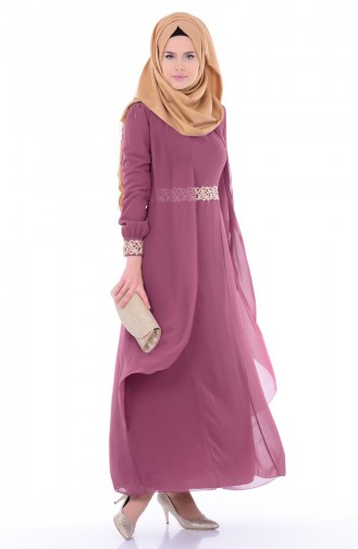 Robe Hijab FY 52221-17 Rose Séchée 52221-17