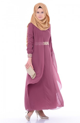 Dusty Rose Hijab Dress 52221-17