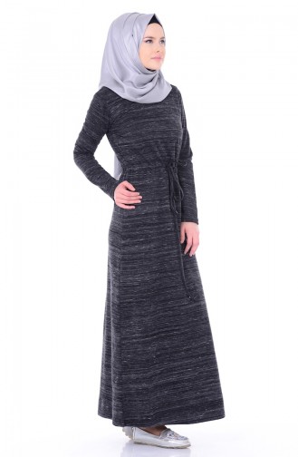 Schwarz Hijab Kleider 2571-06