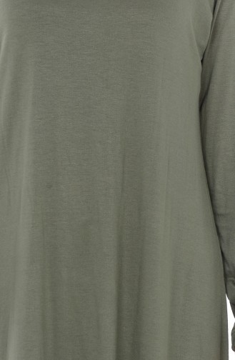 Khaki Baumwoll-Shirts 0755-10