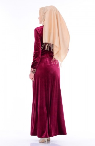 Plum Hijab Dress 2693-02