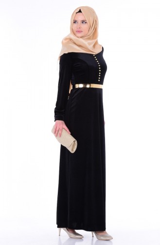 Black Hijab Dress 2700-01