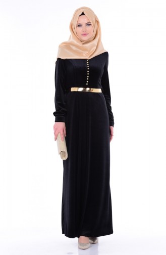 Black Hijab Dress 2700-01