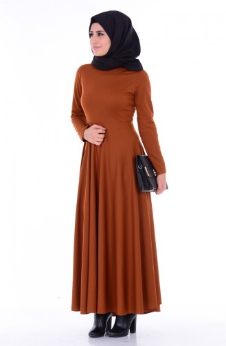 Tan Hijab Dress 2096-05