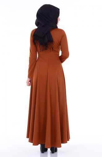 Tan Hijab Dress 2096-05