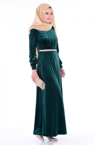 Green Hijab Dress 2695-02
