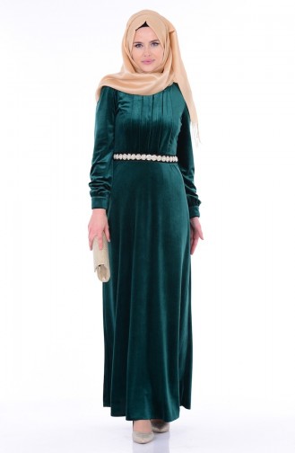 Green Hijab Dress 2695-02
