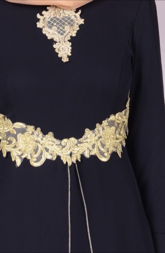 Schwarz Hijab-Abendkleider 4095-01