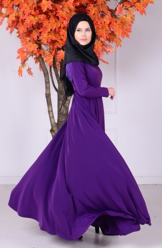 Purple İslamitische Jurk 4074-05