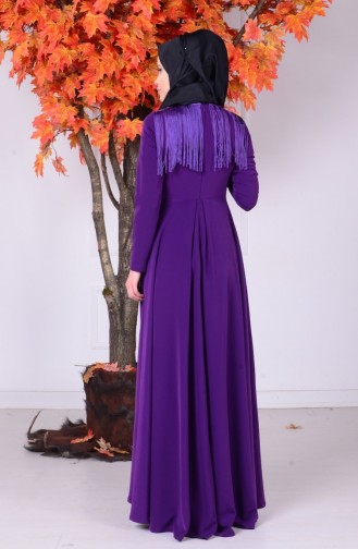 Lila Hijab Kleider 4074-05