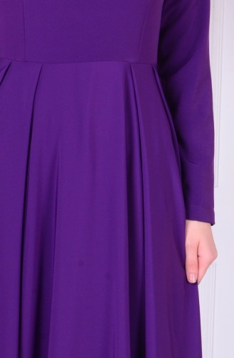 Lila Hijab Kleider 4074-05