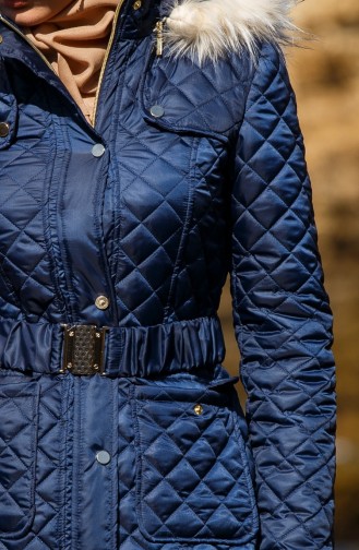Quilted Coat 72630-04 Navy Blue 72630-04