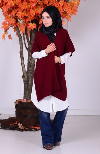 Claret Red Poncho 3102-10