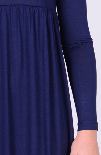 Navy Blue Young Hijab Dress 0780-01