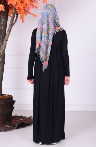 Robe Hijab Taille Jeune 0780-05 Noir 0780-05