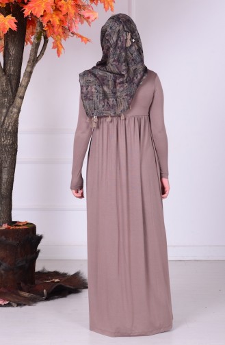 Robe Hijab Taille Jeune 0780-06 Vison 0780-06