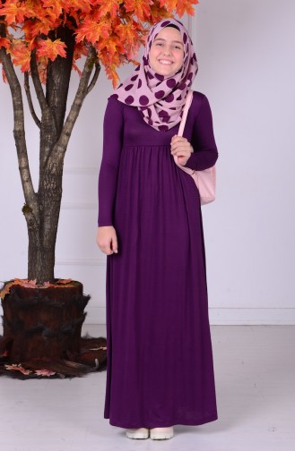 Purple Young Hijab Dress 0780-08