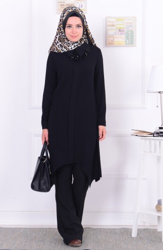Kolyeli Tunik 0575-01 Siyah