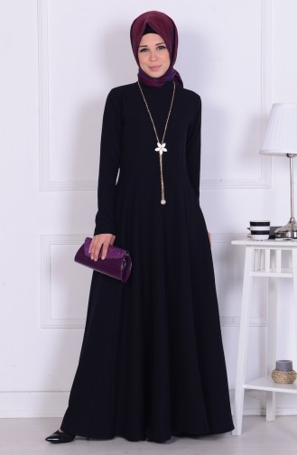 Black Hijab Dress 1075-01