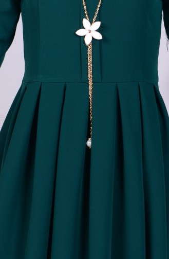 Smaragdgrün Hijab Kleider 1078-01