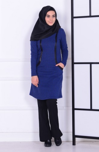 Kazayağı Cepli Tunik 3076-01 Saks