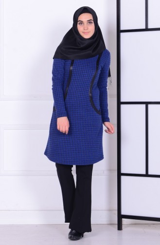 Kazayağı Cepli Tunik 3076-01 Saks
